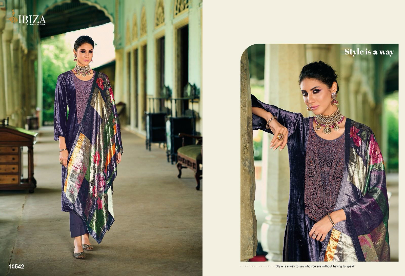 Khoobsurat By Ibiza Viscose Velvet Pashmina Dress Material Catalog
